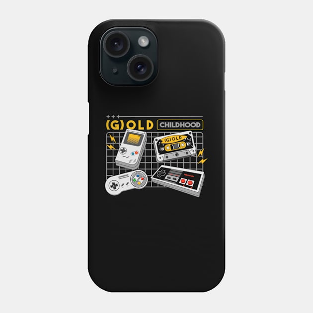 gold childhood Phone Case by spoilerinc