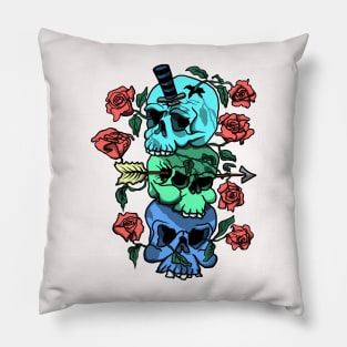 Skull totem Pillow