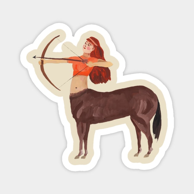 Sagittarius Warrior Woman Magnet by Das Brooklyn