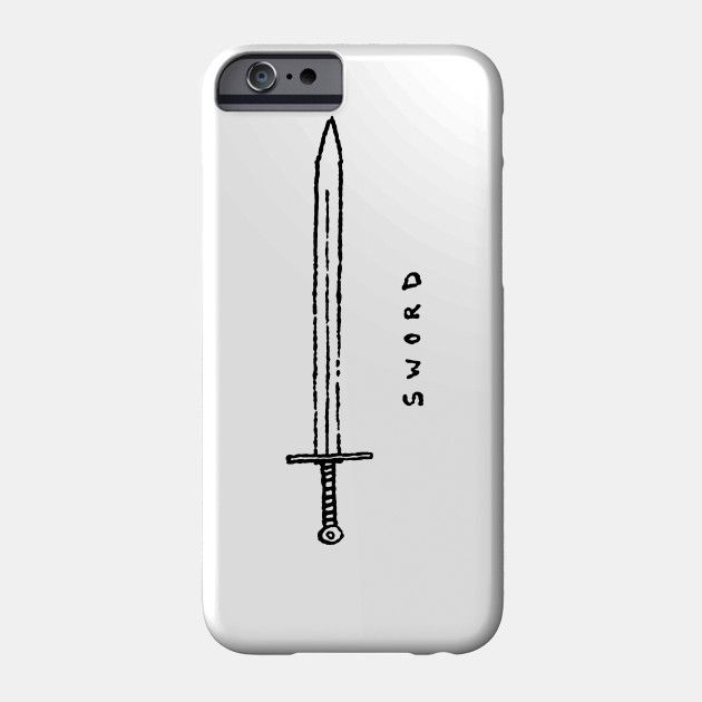 Sword Black Line Art Dungeons And Dragons Phone Case Teepublic