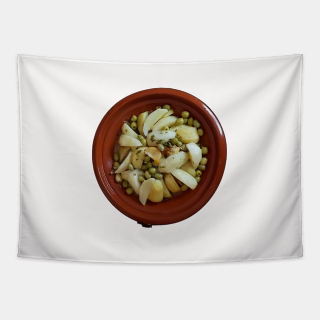Moroccan Chicken Tagine, Beautiful Gift For Morocco Food Lover Tapestry by SulmohArt