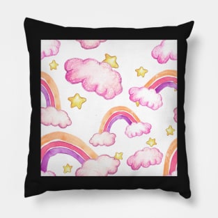 Rainbows and stars Pillow