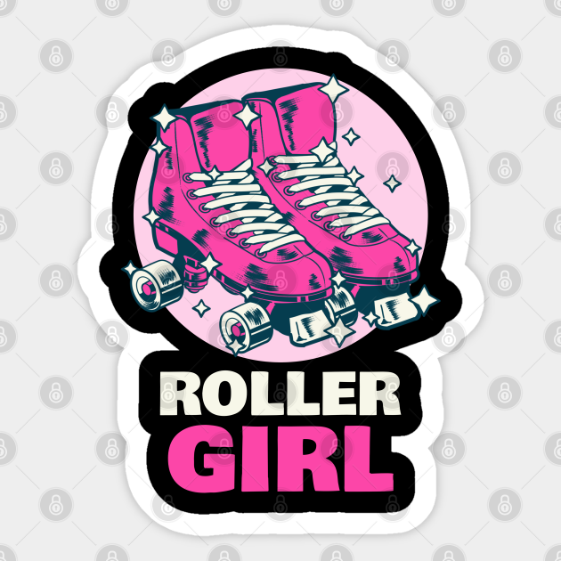 Disco Roller Girl Vinyl Sticker Mouse