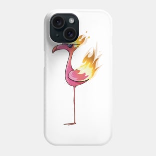 A Cool Flaming Flamingo Standing in a Pool (Flamengo)(No Text Variant) Phone Case