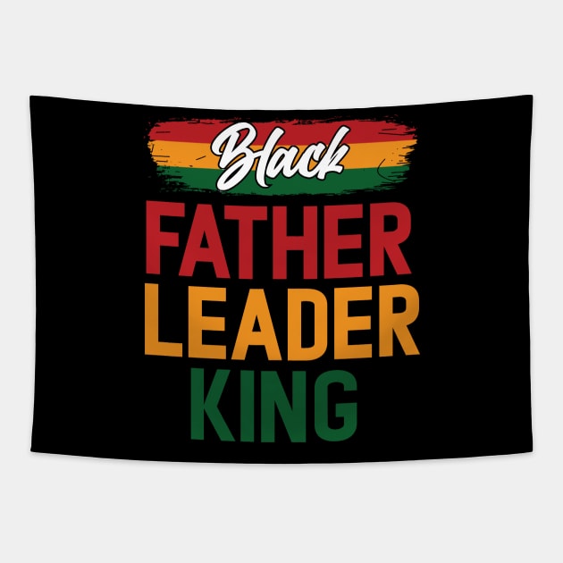 Black Father Leader King Pan African Colors Tapestry by UrbanLifeApparel