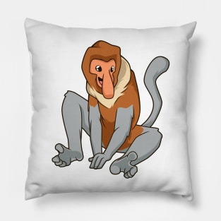 Kawaii Proboscis monkey Pillow