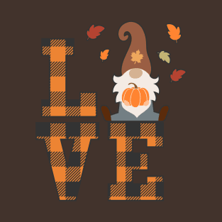 Love gnomes fall t-shirt T-Shirt