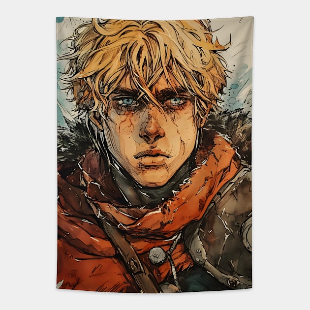 Saga of the Norse: Viking Exploration, Epic Tales, and Anime-Manga Heritage in Vinland Saga Art Tapestry by insaneLEDP