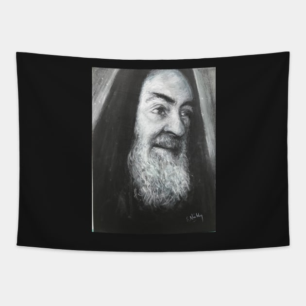 Padre Pio, The Holy One Tapestry by artdesrapides