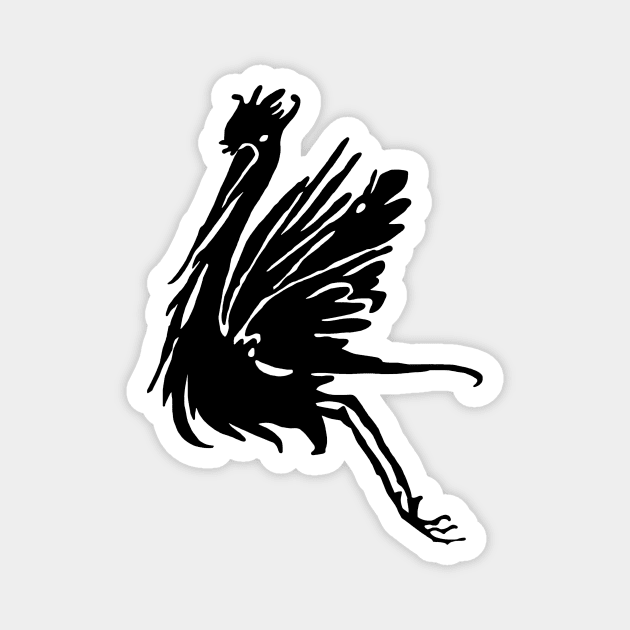 Ink Blot Pelican Magnet by imphavok