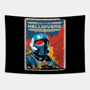 JOIN THE FIGHT - HELLDIVERS 2 Tapestry