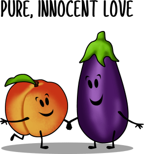 Eggplant and Peach Magnet