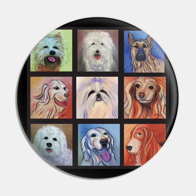 Dog Quilt Pin by KarenZukArt