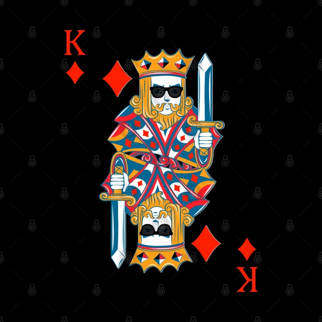 King of Diamonds Poker Card by Happy Art Designs