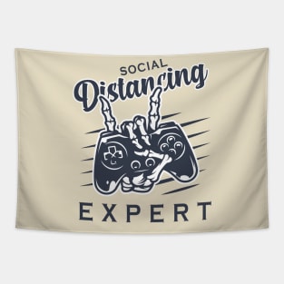 Awesome Social Distancing Expert Gaming Hand Skeleton Tapestry