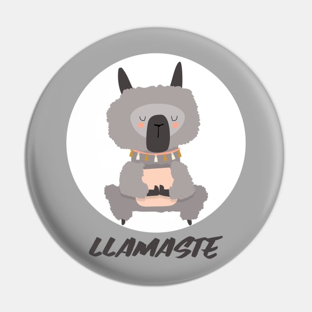 Llama / Yoga Llama / Llamaste / Funny Llama Doing Yoga / Cute Llama / Amazing Yoga Design Pin by Redboy