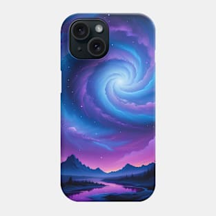 Starry Night Whispers: Digital Art Print Phone Case