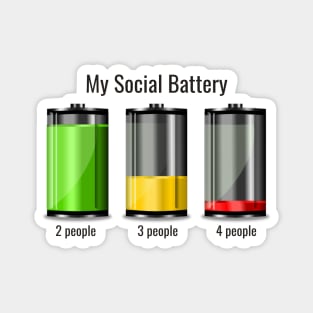 My Social Battery Levels Magnet