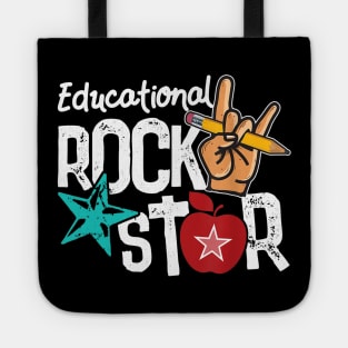 Educational Rockstar Teacher Gift Back to School Gift Tote