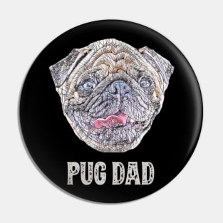 Pug Dad Pin