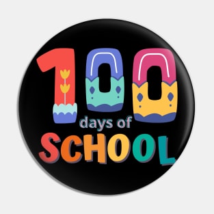 Happy 100 Days 100th Day of School T-Shirt Back to School Teaching Pin