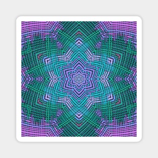 Weave Mandala Pink and Blue Magnet