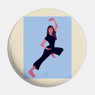 Karate girl Pin