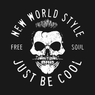 Hipster skull illustration T-Shirt