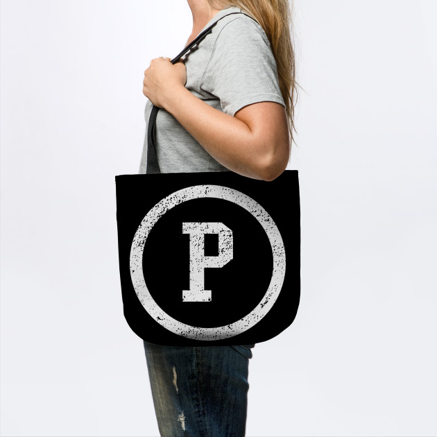 Letter P Tshirt P Initial Letter Monogrammed Vintage Varsity Tee P Design Letter P Tote Teepublic