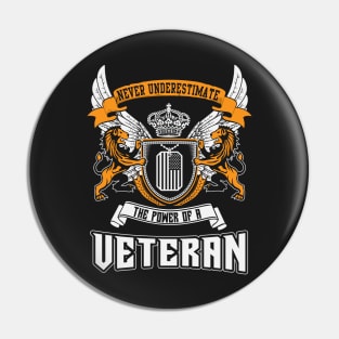 Never Underestimate The Power Of A Veteran Pin