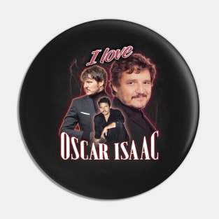 I Love Oscar Isaac Pedro Pascal Cursed Fan Collage Pin