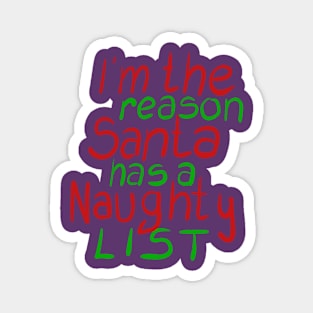 Santa's naughty list Magnet