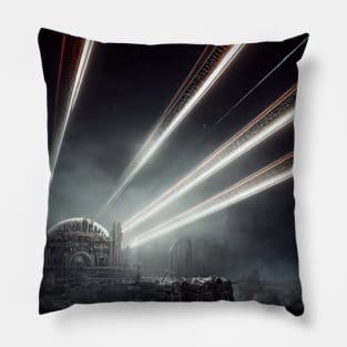 Ancient Relic Under Artificial Atmosphere Artwork Pillow