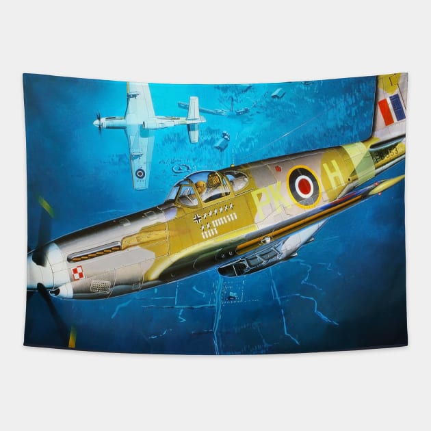 RAF Mustang Tapestry by Aircraft.Lover