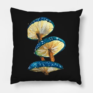 Blue Mushrooms Pillow