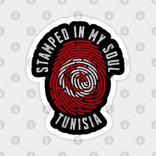 Stamped in My Soul Tunisia Flag Design Tunisian Pride Magnet by Yesteeyear