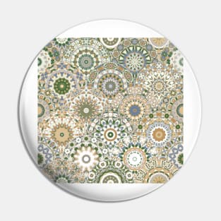 Seamless pattern with floral mandala Pin