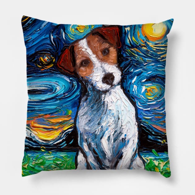 Jack Russell Terrier Night Pillow by sagittariusgallery