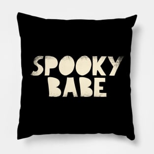 spooky babe vintage Pillow