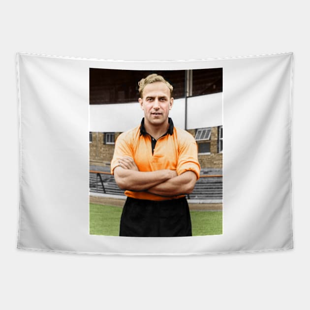 Billy Wright of the Wolves Tapestry by AndythephotoDr