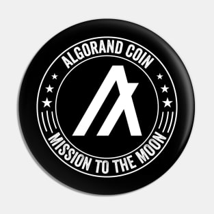 Vintage Algorand ALGO Coin To The Moon Crypto Token Cryptocurrency Wallet Birthday Gift For Men Women Pin