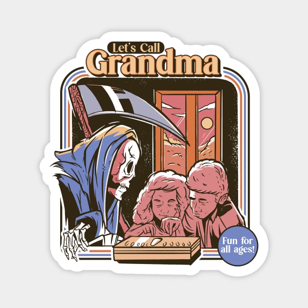 Let's Call Grandma // Funny Retro Children's Game Parody Magnet by SLAG_Creative