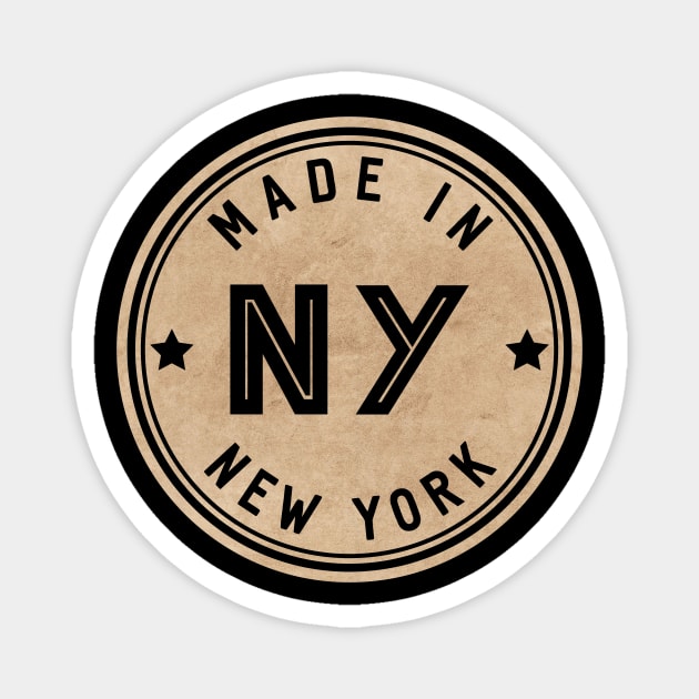 Made In New York NY State USA Magnet by Pixel On Fire