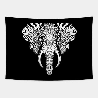 Mosaic Elephant: Vintage Tapestry