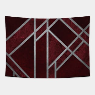 Christmas Red Ruby Art Deco Tapestry