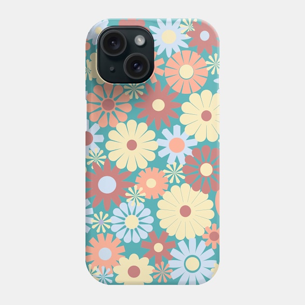 Colorful Floral Pattern Design Scandinavian Style Phone Case by Indigo Thoughts 