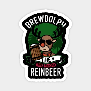 Brewdolph Red nosed Reinbeer Magnet