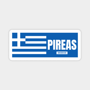 Pireas City with Greek Flag Magnet