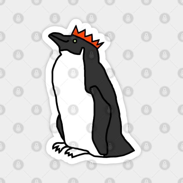 Penguin wearing a Red Party Hat Magnet by ellenhenryart