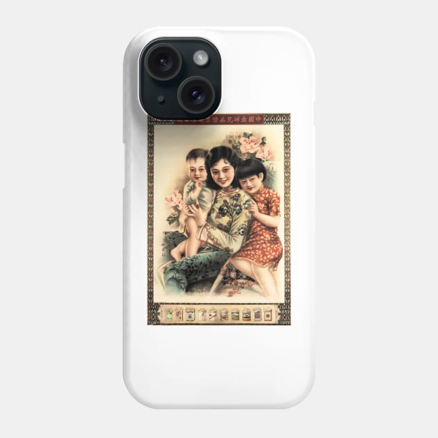 Happy Family Smiles Nanyang Bros Tobacco Brand Advertisement Cigarettes Cigars  Vintage Chinese Phone Case by vintageposters